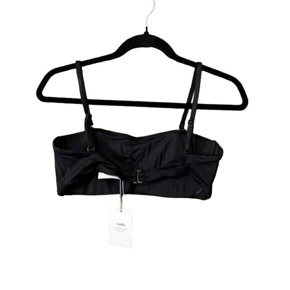 Andie Swim The Bora Bora Black Top Eco Nylon Removable Straps Strapless Small - Picture 7 of 10